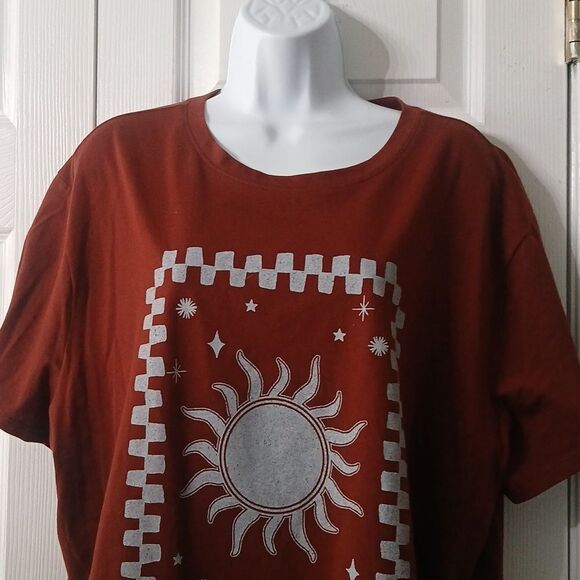 Sonoma brown gray sun design short sleeve t-shirt Sz 1X NWOT - Picture 3 of 5